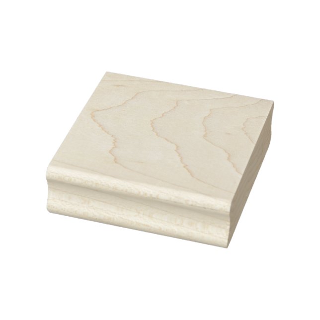 2.5" x 2.5" Maple Wood Rubber Ink Stamp (Stamp)