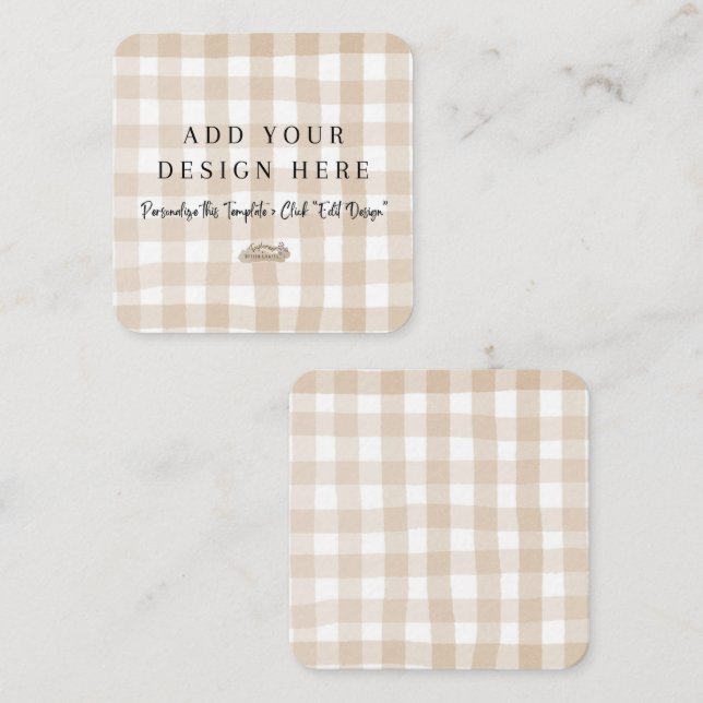 2.5" x 2.5" Rounded Neutral Enclosure Cards (Front/Back)