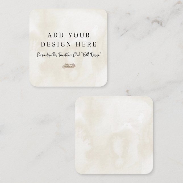 2.5" x 2.5" Rounded Neutral Enclosure Cards (Front/Back)