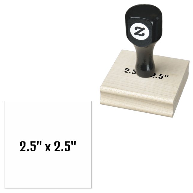2.5" x 2.5" rubber stamp (Stamped)