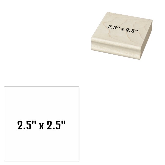 2.5" x 2.5" rubber stamp (Stamped)