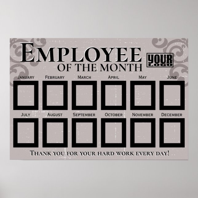 2.5X3IN photo employee of the month display Poster (Front)
