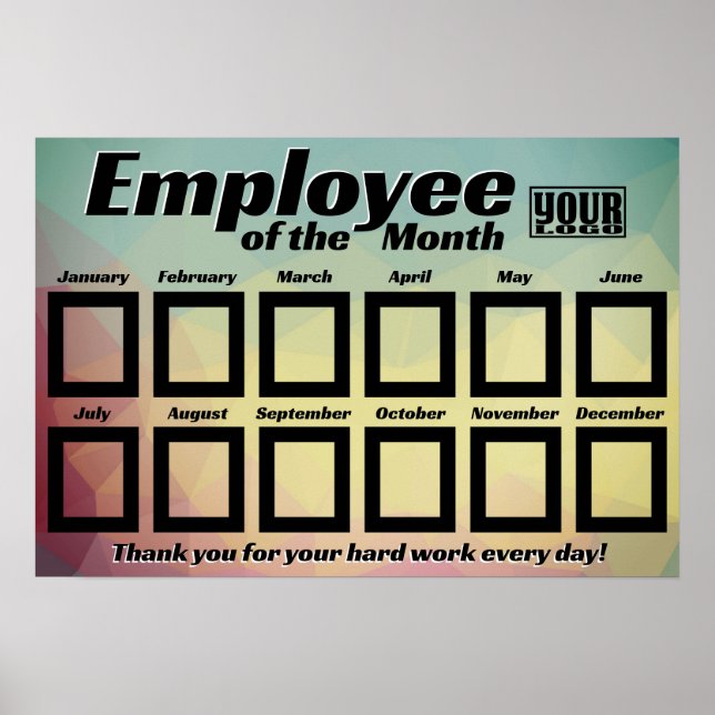 2.5X3IN photo employee of the month display Poster (Front)