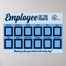 2.5X3IN photo employee of the month display Poster