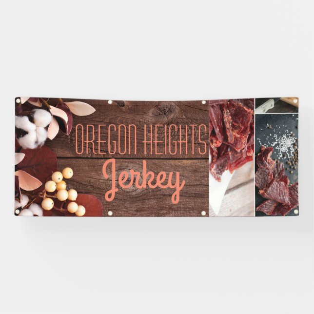 2.5'x6' Business Announcement Cotton Branch on Dar Banner (Horizontal)