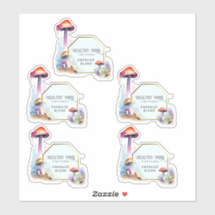 2.7 x 2.9 Inches Mushroom Shaped Labels