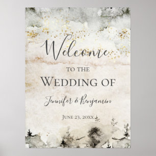 #2 Alpine Mountain Welcome to Our Wedding Poster