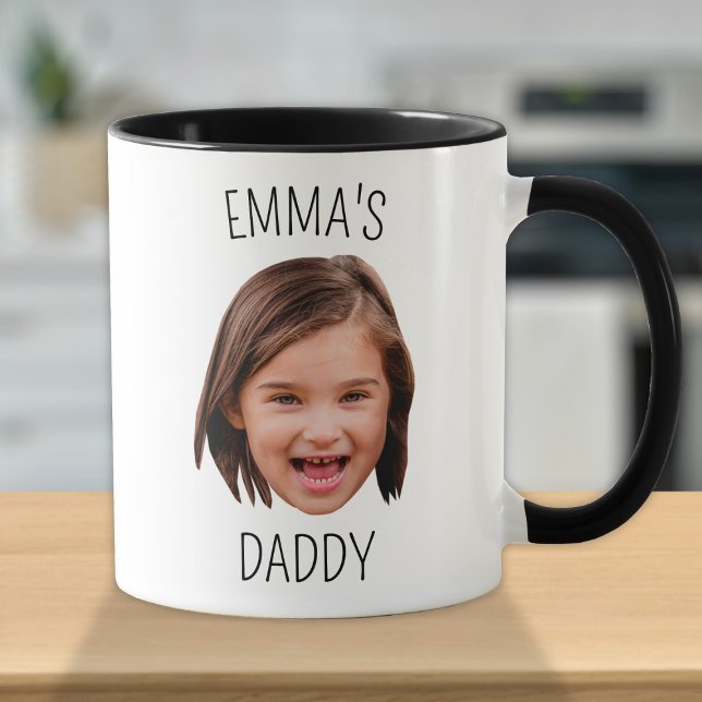 2 Baby Kids Face Photo (Front & Back) For Dad Mug (Creator Uploaded)
