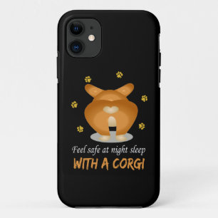 2 Back View Cute Corgi Dog With Heart Shape Vector iPhone 11 Case