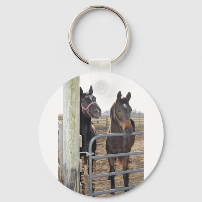 2 Barn Horses Key Ring (Front)