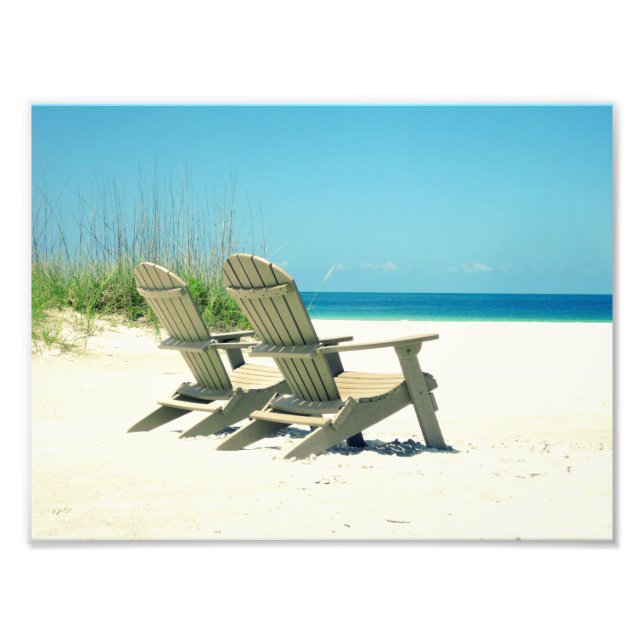 2 Beach Chairs Photo Print (Front)