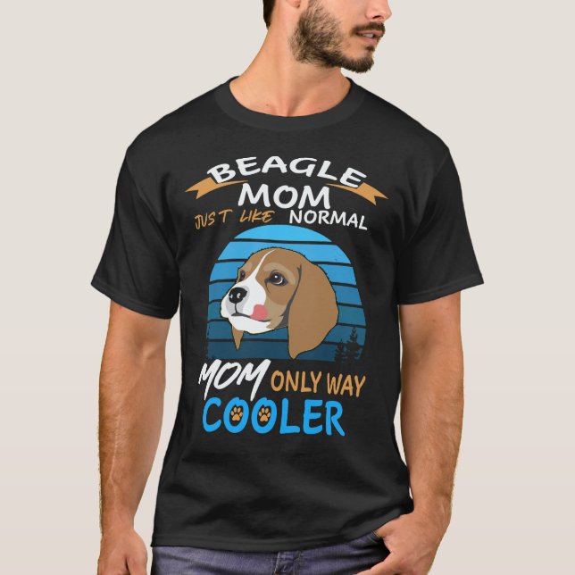 2 Beagle Mum Cooler Beagle T-Shirt (Front)