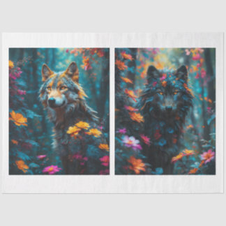 2 Beautiful Wolves Tissue Paper