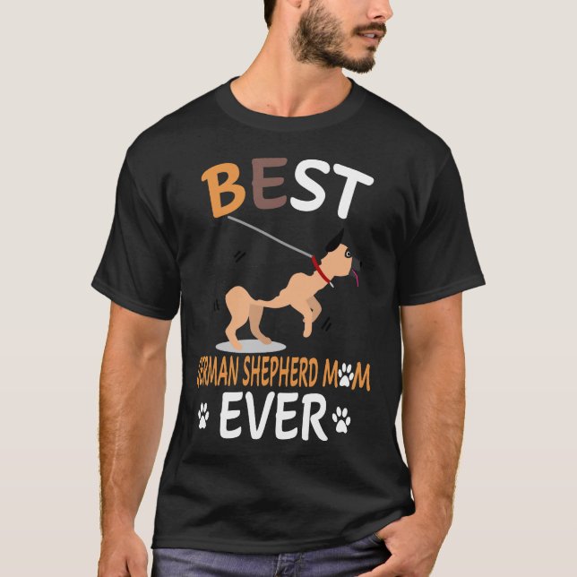 2 Best German Shepherd Mum Ever T-Shirt (Front)