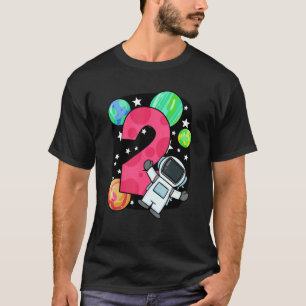 2 Birthday Boy 2 Years Astronaut Rocket Space T-Shirt