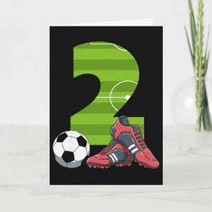 2 Birthday Soccer First Birthday Football Kids Card