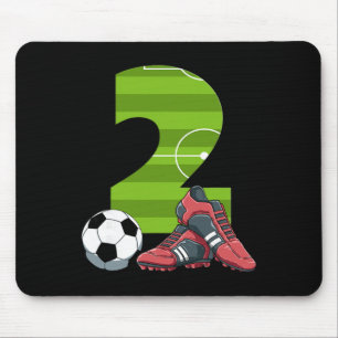 2 Birthday Soccer First Birthday Football Kids Mouse Pad