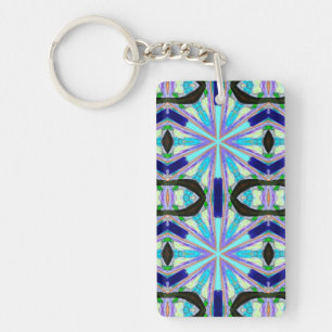 2 blue star keychain