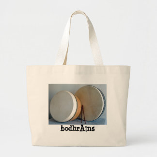 2 bodhrans and 2 tippers large tote bag