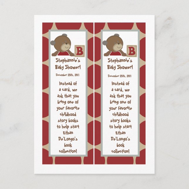 2 Book Marks Cocalos Buttons Invitation Postcard (Front)