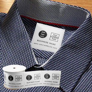 2 Business Logos Clothing Labels Sew On Sewing Tag Satin Ribbon