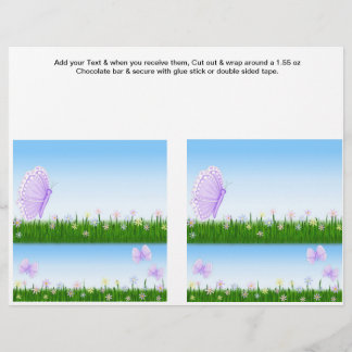 2 Butterfly Birthday Custom Candy Bar Wrappers