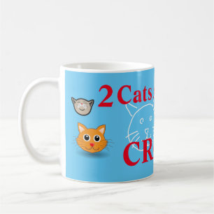 2 Cats Away From Crazy Coffee Mug