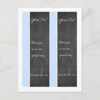 2 Chalkboard Blue Wedding Bookmarks