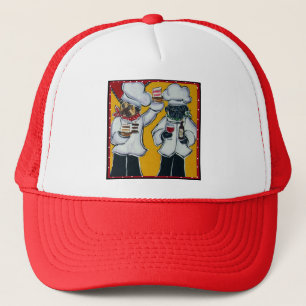 2 Chef Pugs Trucker Hat