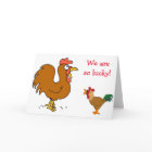 2 CHICKENS CLUCKING THEIR WISHES=MUTUAL BIRTHDAY
