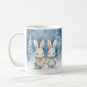 2 Christmas rabbits Coffee Mug