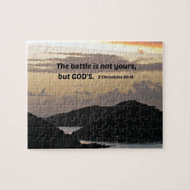 2 Chronicles 20:1 The battle is not yours.... Jigsaw Puzzle (Horizontal)