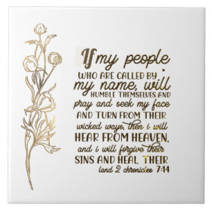 2 Chronicles 7:14 If My People Pray Ceramic Tile