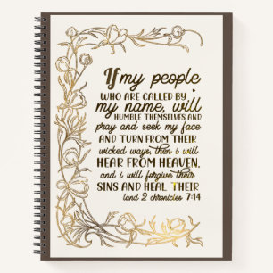 2 Chronicles 7:14 If My People Pray Notebook