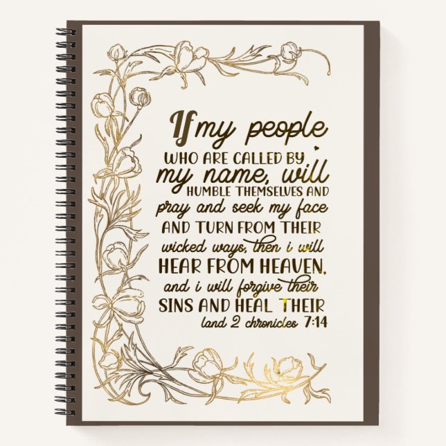 2 Chronicles 7:14 If My People Pray Notebook (Front)