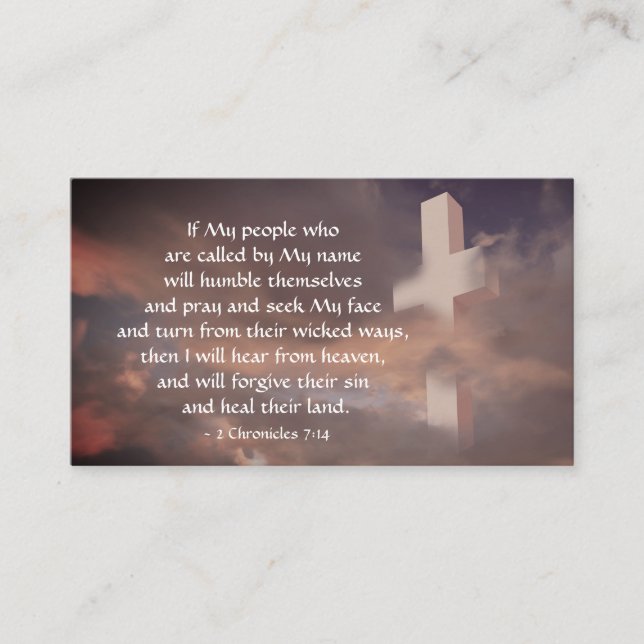 2 Chronicles 7:14 If My People will Pray Business Card (Front)