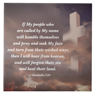 2 Chronicles 7:14 If My People will Pray Ceramic Tile