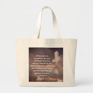 2 Chronicles 7:14 If My People will Pray Large Tote Bag