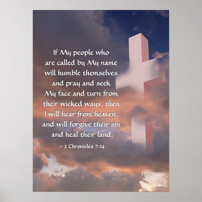 2 Chronicles 7:14 If My People will Pray Poster (Front)