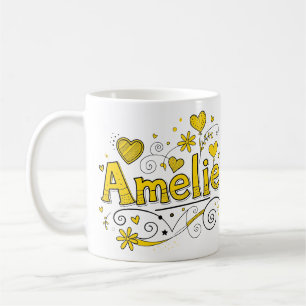 2 Color Amelie 4 - Doodle Coffee Mug