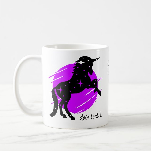 2 Color Unicorn 1 Coffee Mug (Left)