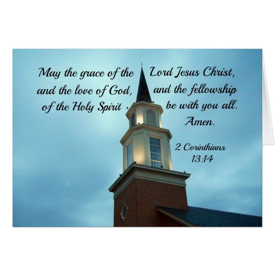 2 Cor. 13:14 May the grace of the Lord Jesus... Card