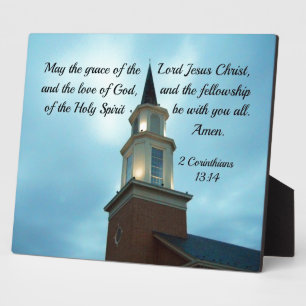 2 Cor. 13:14 May the grace of the Lord Jesus... Plaque
