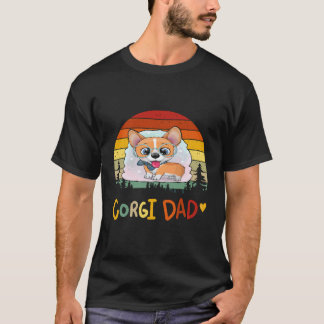 2 Corgi Dad Corgi T-Shirt