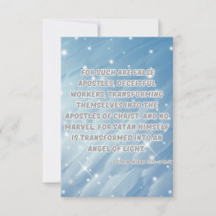 2 Corinthians 11:13-14 Bible Verse Pic Greeting Card