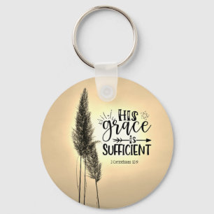 2 Corinthians 12:9 His Grace is Sufficient  Key Ring