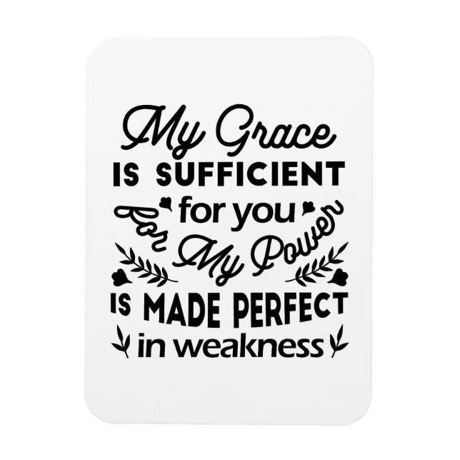 2 Corinthians 12:9 – My Grace Is Sufficient Art Magnet (Vertical)