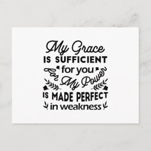 2 Corinthians 12:9 – My Grace Is Sufficient Art Postcard
