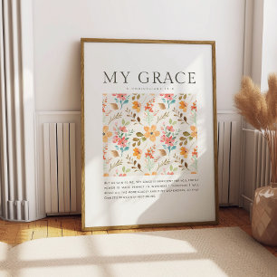 2 Corinthians 12:9 My grace is sufficient for you Poster