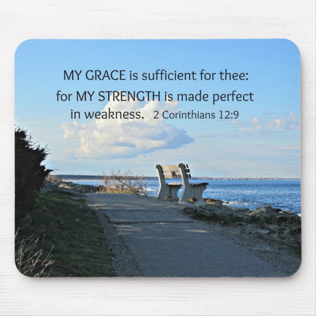 2 Corinthians 12:9 My Grace is sufficient ... Mouse Pad (Front)